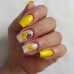 Película 3D - Flores Amarelas Borboleta Lilás