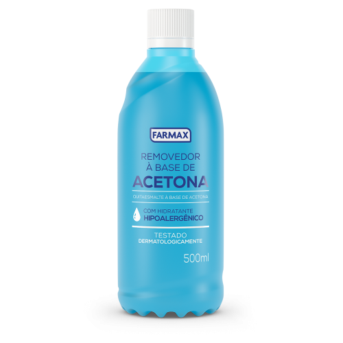 Removedor com  Acetona 500ml - Farmax 