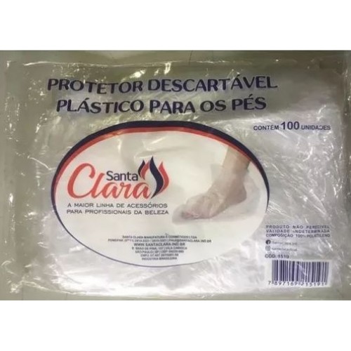Protetor Descartável de Plástico para os Pés 100 Unidades