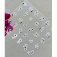 Mini Cartelão 3D (30 unidades) Brancas Delicadas 