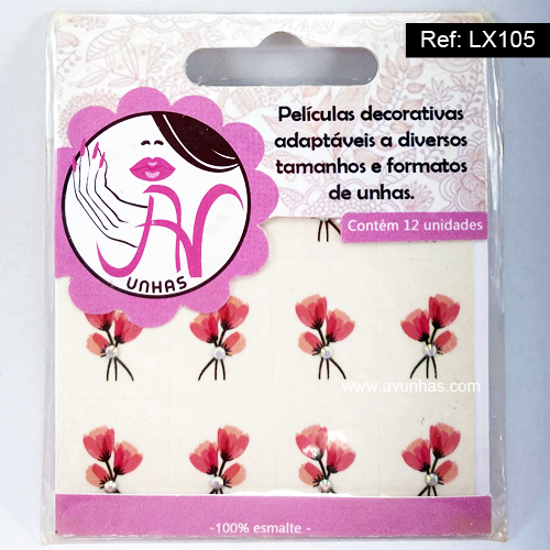 Películas Para Unhas - Tulipa Rosa