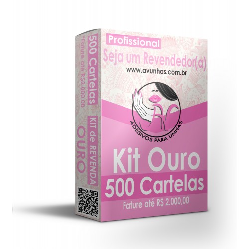Kit Revenda - 500 Cartelas 